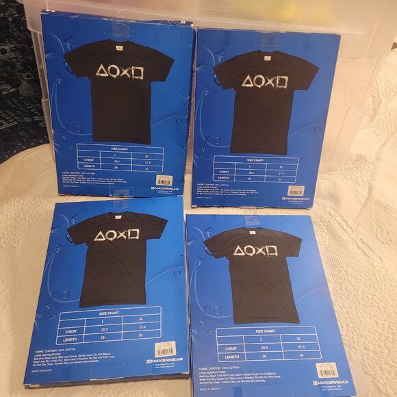Playstation Black Cotton Boxed Tee XL T Shirt - Picture 6 of 12